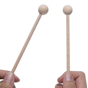 2 Pair Wood Mallets Percussion Sticks for Chime, Xylophone, Wood Block, Glockenspiel and Bells