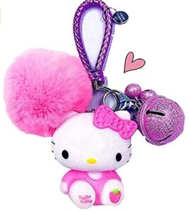 hello kitty key chain for girls women | hello kitty figures sanrio birthday gift bag accessories (pink)