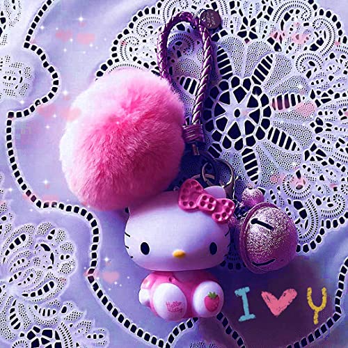 Hello Kitty Key Chain for Girls Women | Hello Kitty Figures Sanrio Birthday Gift Bag Accessories (pink)