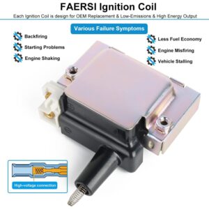 FAERSI Ignition Coil Replaces OE# 30510-PT2-006 30500-PAA-A01 Compatible with 1992-2002 Honda Civic Accord CRV and 1992-2001 Acura Integra - 1.6L, 1.8L, 2.2L, 2.3L