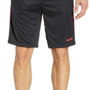 adidas Men's Design 2 Move Climacool 3-Stripes Training Shorts, Black/Scarlet, X-Large