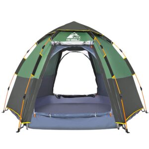 Hewolf Waterproof Instant Camping Tent - 2/3 Person Easy Quick Setup Dome Family Tents for Camping,Double Layer Flysheet Can be Used as Pop up Sun Shade