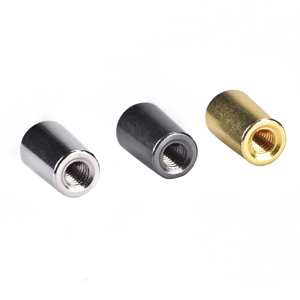 Dilwe 3Pcs Guitar Switch Tip, 3 Way Toggle Switch Knob Tip Copper for LP EPI Electric Guitar (4.0mm-Silver + Black + Gold) Electric Guitar Accessories