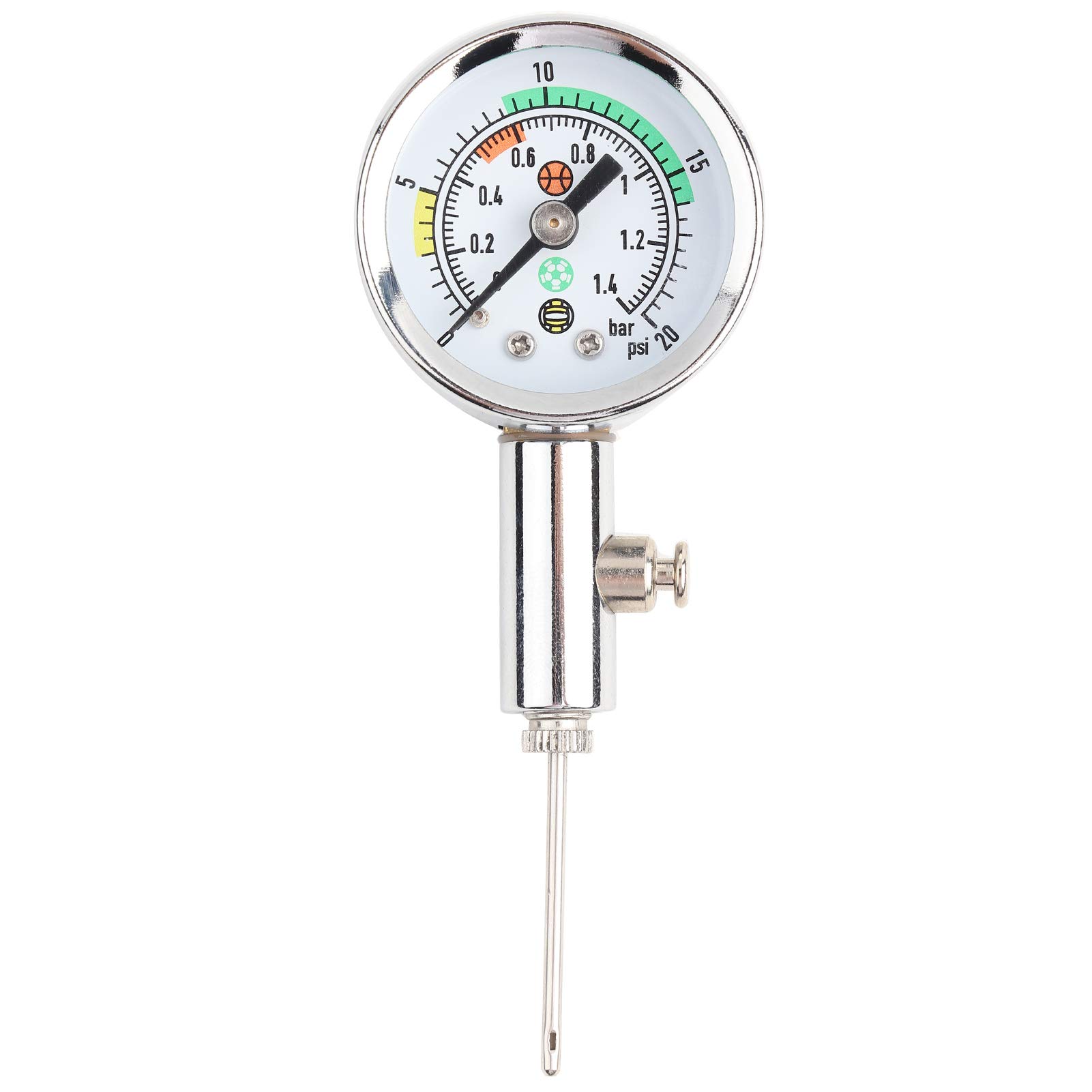 Dioche Ball Pressure Gauge, Mini Utility Air Pressure Gauge Barometer Tool for Basketball Football Volleyball