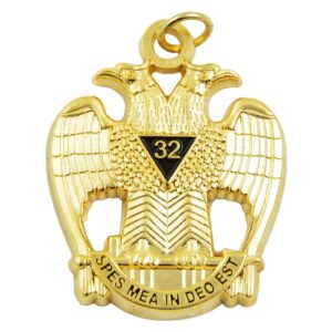 32nd degree scottish rite masonic pendant - [gold][1 1/2'' tall]