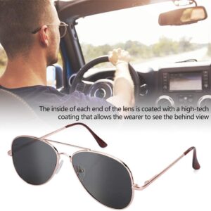 VCXN Rearview Spy Sunglasses,UV Glasess Rear View Eyeglasses for Cyclists,Commuters,Rowers,Bikers, Black, Large