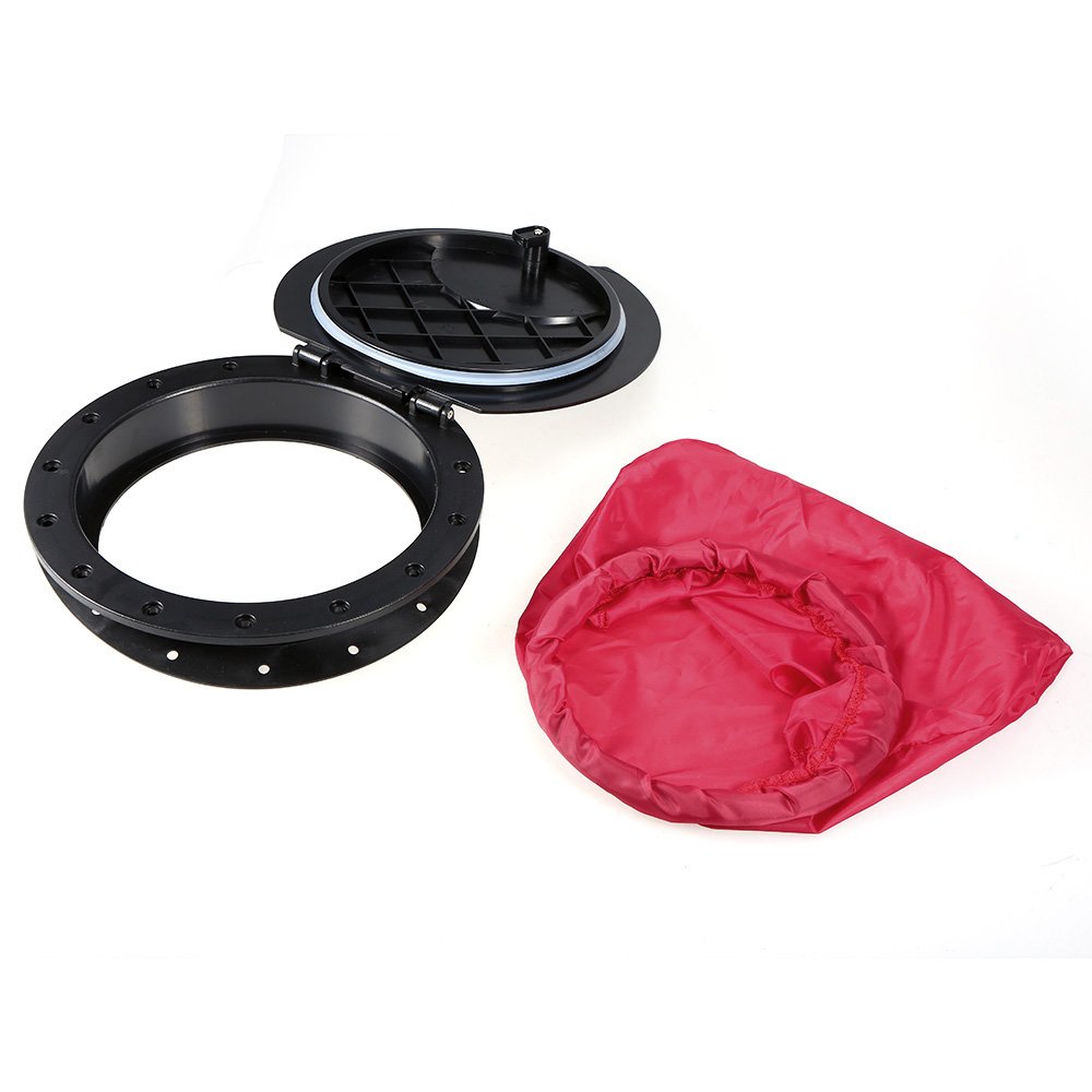 LIXADA 9" Deck Plate Hatch Cover Kit with Storage Bag for Marine Inflatable Boat Kayak Rigging