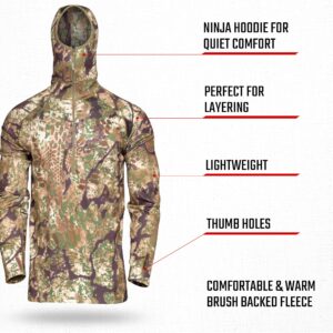 Kryptek Men's Standard Cronos Technical Camo Hunting Hoodie, Highlander, XL