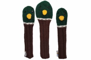 sunfish animal knit wool golf headcover set driver fairway hybrid mallard duck