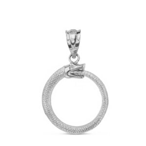 sterling silver eternal cycle ouroboros serpent snake eternal cycle pendant