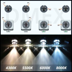 DMEX D4S 35W Xenon Headlight HID Bulbs 6000K Cool White 66440 42402 42402WX Replacement - Pack of 2