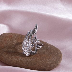 Helen de Lete Vintage Phoenix Wonder Bird 925 Sterling Silver Open Ring