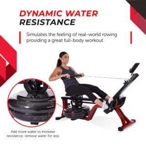 Stamina X Water Rower - Rower Machine with Smart Workout App - Rower Workout Machine with Dynamic Water Resistance - Rowing Machine for Home Gym - Up to 300 lbs Weight Capacity