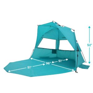 Alvantor Extra Large Beach Tent Super Bluecoast Beach Umbrella Outdoor Sun Shelter Cabana Automatic Pop Up UPF 50+ Sun Shade Portable Camping Fishing Hiking Canopy Easy Setup Windproof Patent Pending