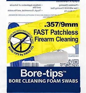 BORE-TIPS (12 Bag Case) .357cal/.38cal/.380cal/9mm Case Gun Cleaning by Swab-its® - Made in The USA