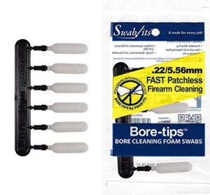 bore-tips (12 bag case) .22cal/.223cal/5.56mm gun cleaning by swab-its® - made in the usa