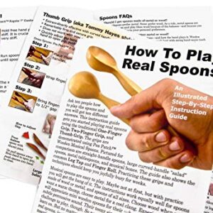 Pea Patch Mahogany Musical Spoons (Gumbo Style), Long - w/free instruction booklet