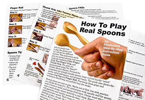 Pea Patch Mahogany Musical Spoons (Gumbo Style), Long - w/free instruction booklet