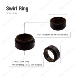 Plasma Swirl Ring 249931 30A 40A for Miller XT30 XT40 Torch Consumables PK/5