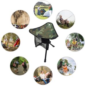 GEERTOP Portable Camping Swivel Folding Stool Seat Foldable Camp Tripod Chair Outdoor Survival Gear for Hiking Fishing Hunting Travel