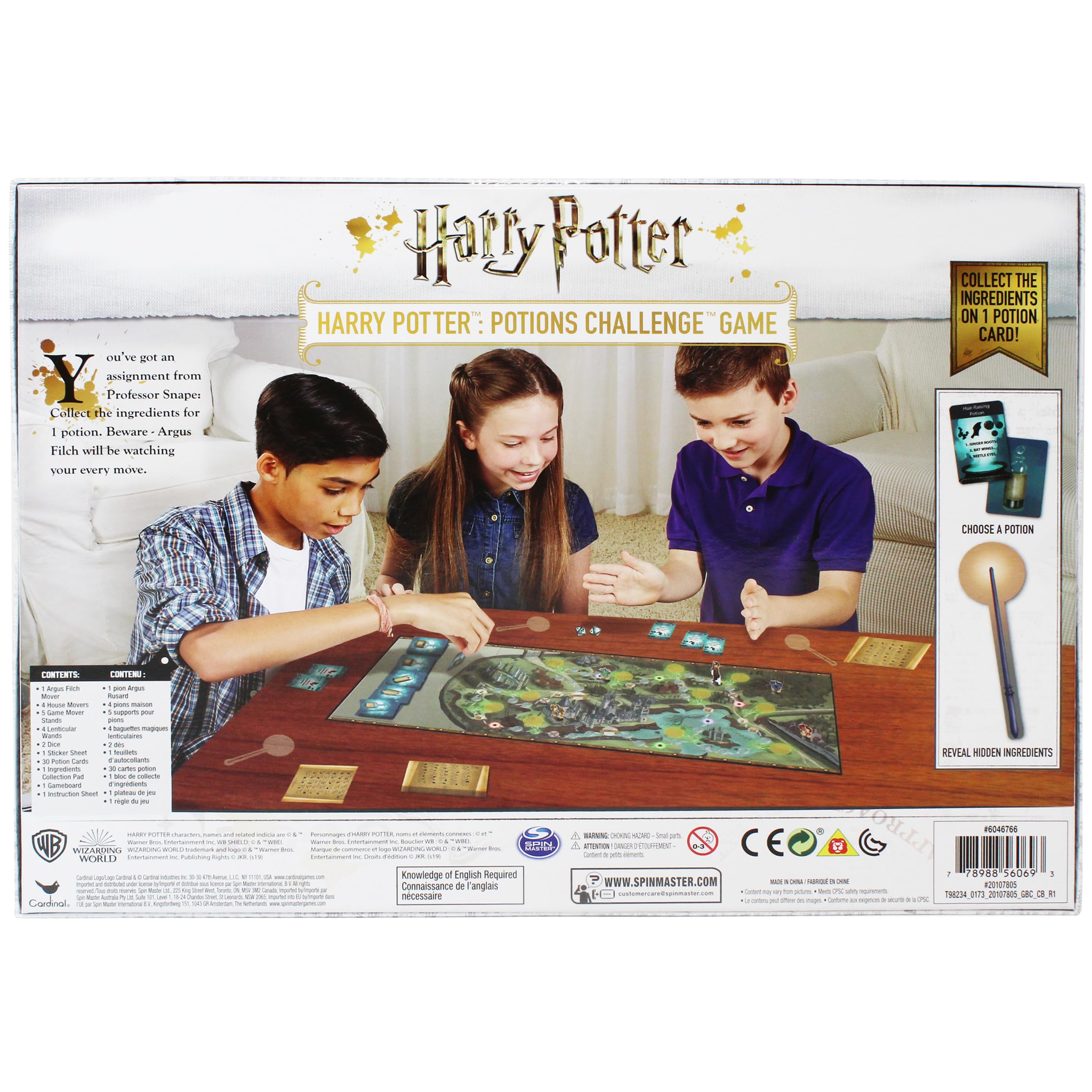 Harry Potter Potions Challenge Board Game for Kids, Families, and Adults