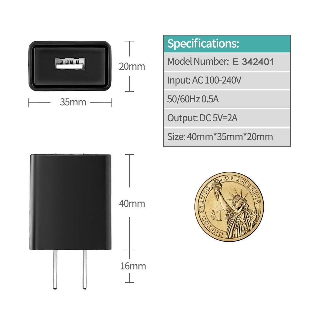 Fast Charger Fit for Kindle Fire 8 Tablet,with 5Ft Type-C Micro USB Cable for Charging All New HD 8 Tablet,Fire HD 8Plus/Kids/Kids Pro