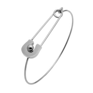 aochee fashion safety pin hook bangle bracelet classic 3 colors simple love bracelet