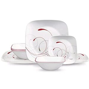 Corelle Square Splendor 12-Piece Dinnerware Set, Service for 4