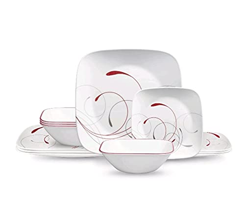 Corelle Square Splendor 12-Piece Dinnerware Set, Service for 4