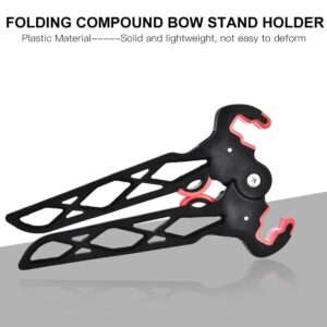 Archery Bow Stand Rack Folding Portable Compound Bow Clamp Kick Stand Holder Leg Rack Bracket Long/Short(Long) Archery Bow Stand for Compound Bow Bow Stand for Compound Bow