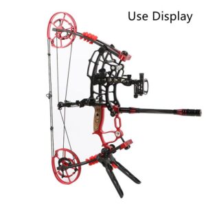 Archery Bow Stand Rack Folding Portable Compound Bow Clamp Kick Stand Holder Leg Rack Bracket Long/Short(Long) Archery Bow Stand for Compound Bow Bow Stand for Compound Bow