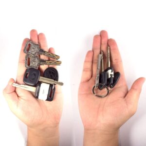 Key Ring 50 Pcs 1.25'' -15 Pcs,1'' -15Pcs, 0.8''-20Pcs Ring Flat Rings Split Keyrings