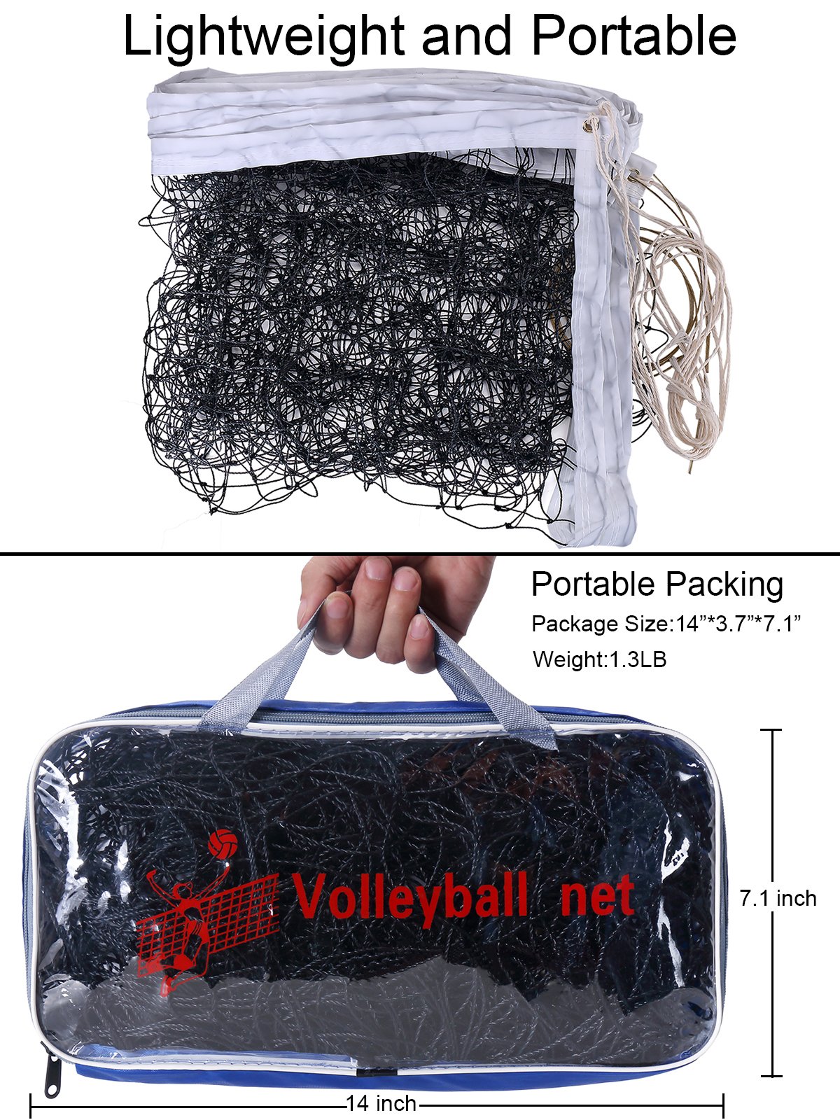 YLOVAN Volleyball Net for Pool Beach Park Backyard Outdoor or Indoor Sports Portable Volleyball Replacement Net(32 FT x 3 FT) Poles Not Included