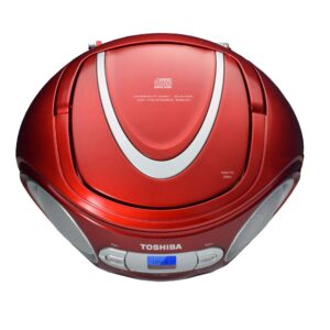 Toshiba TY-CRS9(R) Portable CD Boombox with Am/FM Stereo and Aux Input Red