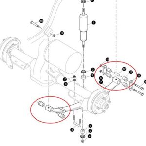 Huskey EZGO TXT Golf Cart Rear Leaf Spring Bushing Kit With 6X Sleeves and 12X Bushings Made of Long Lasting Rubber For 1996-Up. Replaces OEM Sleeve Part No#: 70289G02 and Bushing Part No#: 70291G0