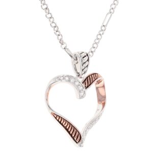 Montana Silversmiths Facets of Love Rose Gold Heart Necklace - NC3979RG