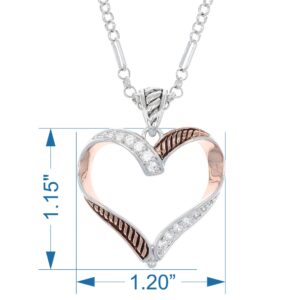 Montana Silversmiths Facets of Love Rose Gold Heart Necklace - NC3979RG