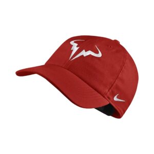 nike nikecourt aerobill rafa hat h86 (habanero red/white)