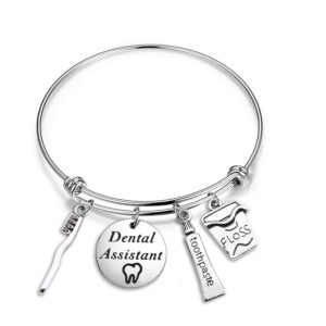 choroy dentist bracelet dental assistant bracelet dentist graduation gift dental hygienist jewelry future dentist gift (dentist assistant bracelet)