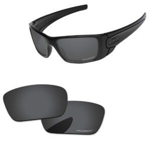 papaviva replacement lenses for oakley fuel cell oo9096 sunglasses black grey - polarized