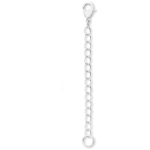 1pc Adabele Authentic 925 Sterling Silver Jewelry Making Cable Chain Extender Removable Adjustable 3 inch Extension for Necklace Anklet Bracelet SS303-3