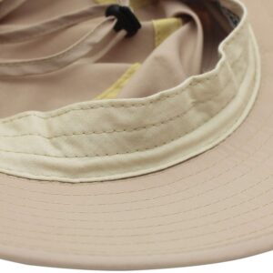 LLmoway Womens Lightweight Outdoor Safari Sun Hat Quick Dry Cooling Fishing Hat with Strap Khaki