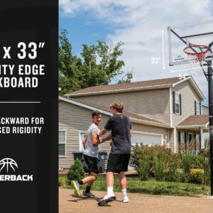 Silverback NXT 54" In-Ground Basketball Hoop with Adjustable-Height Backboard and QuickPlay Design , Black