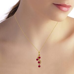 Galaxy Gold GG 14k Solid Yellow Gold 2.60 ct Rubies Drop Dream Catcher Pendant Necklace (18)