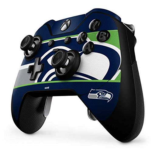 Skinit Decal Gaming Skin Compatible with Xbox One Elite Controller - Officially Licensed NFL Seattle Seahawks Zone Block Design