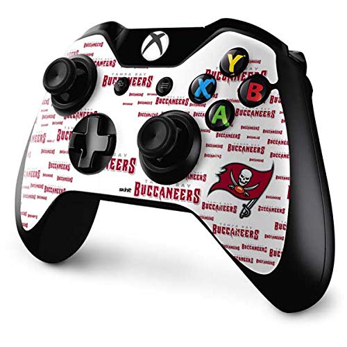 Skinit Decal Gaming Skin Compatible with Xbox One Controller - Officially Licensed NFL Tampa Bay Buccaneers White Blast Design