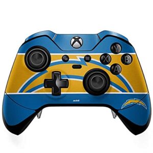 skinit decal gaming skin compatible with xbox one elite controller - officially licensed nfl los angeles chargers zone block design