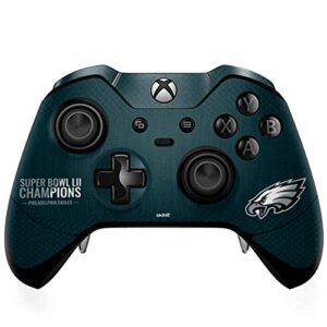 skinit decal gaming skin compatible with xbox one elite controller - officially licensed nfl philadelphia eagles super bowl lii champions design