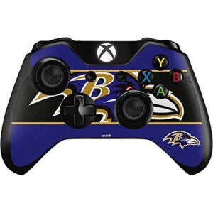 skinit decal gaming skin compatible with xbox one controller - officially licensed nfl baltimore ravens zone block design