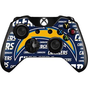 skinit decal gaming skin compatible with xbox one controller - officially licensed nfl los angeles chargers blue blast design